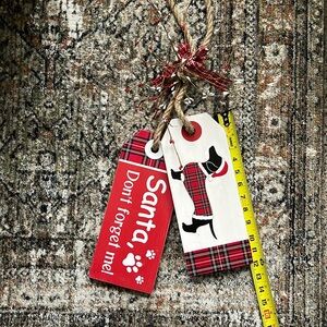 Cute Wooden Santa Dachshund Christmas Decor Sign